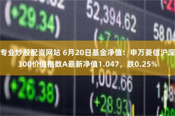 专业炒股配资网站 6月20日基金净值：申万菱信沪深300价值指数A最新净值1.047，跌0.25%