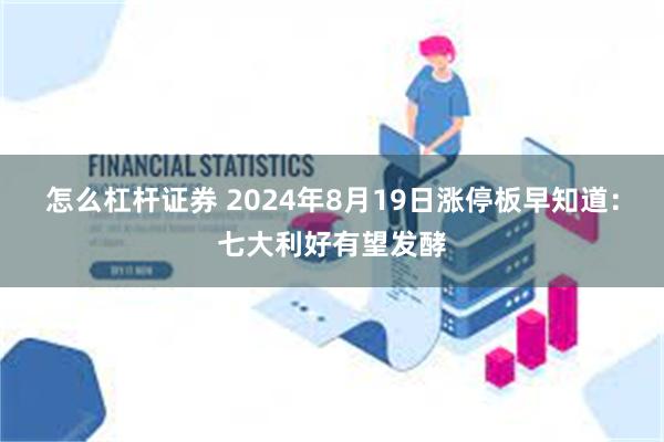 怎么杠杆证券 2024年8月19日涨停板早知道：七大利好有望发酵