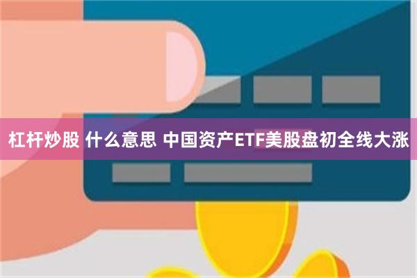 杠杆炒股 什么意思 中国资产ETF美股盘初全线大涨