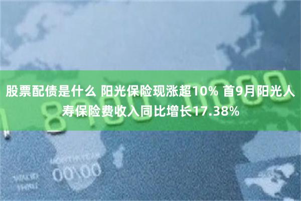 股票配债是什么 阳光保险现涨超10% 首9月阳光人寿保险费收入同比增长17.38%