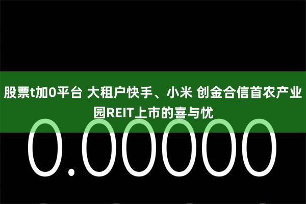 股票t加0平台 大租户快手、小米 创金合信首农产业园REIT上市的喜与忧