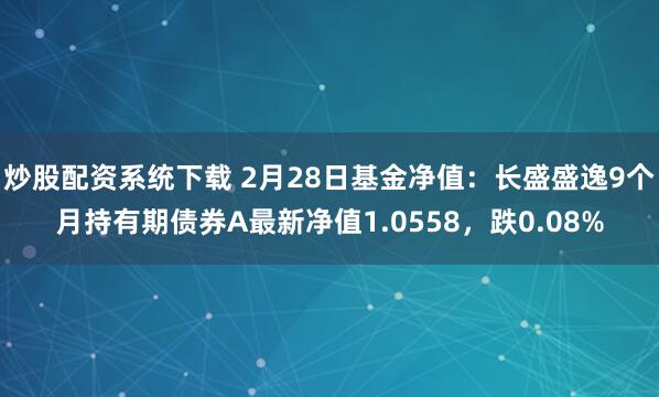 炒股配资系统下载 2月28日基金净值：长盛盛逸9个月持有期债券A最新净值1.0558，跌0.08%