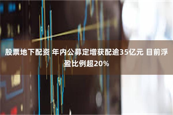 股票地下配资 年内公募定增获配逾35亿元 目前浮盈比例超20%